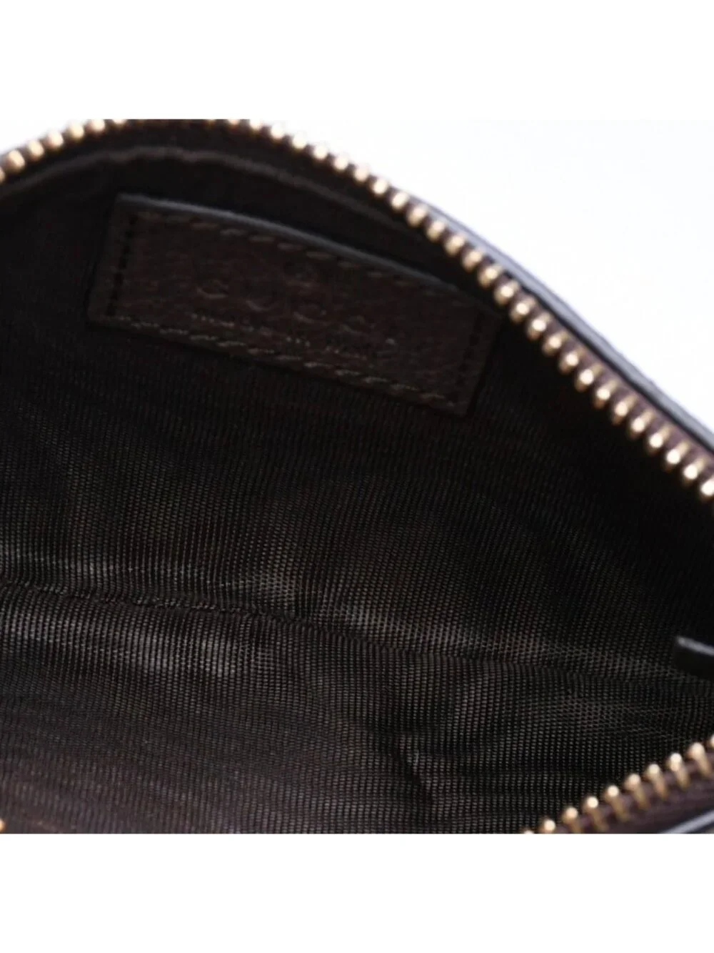 Gucci Coin Purse Case GG Pattern Canvas Gold